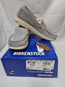 Birkenstock Domingo Mens Shoes Sz 10 Light Gray Suede Leather Casual Slip On NIB - Picture 1 of 21