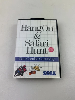 Hang On & Safari Hunt The Combo Cartridge (Sega Master System, 1986) w/ Manual - Image 1 of 2