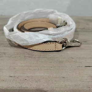 Michael Kors 49 - 53" Cinghia di Ricambio Tracolla Regolabile Beige Crema Argento - Foto 1 di 11