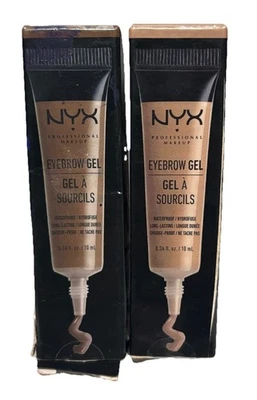 2 Pack NYX Professional Makeup Eyebrow Gel, EBG01 Blonde, EBG03 Brunette - Image 1 of 4