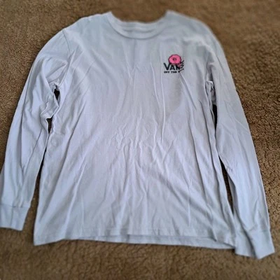 Boys Vans Long Sleeve Cotton T-shirt Gray Size L (12-14) - Image 1 of 3