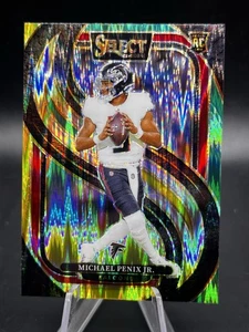 2024 Select Michael Penix Jr. Premier Level RC #110 Green & Yellow Prizm Shock - Picture 1 of 2