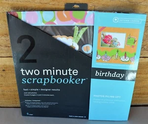 New Autumn Leaves Brand 6 Pages BIRTHDAY 2-Minute Scrapbooker Scrap Booking - Picture 1 of 11