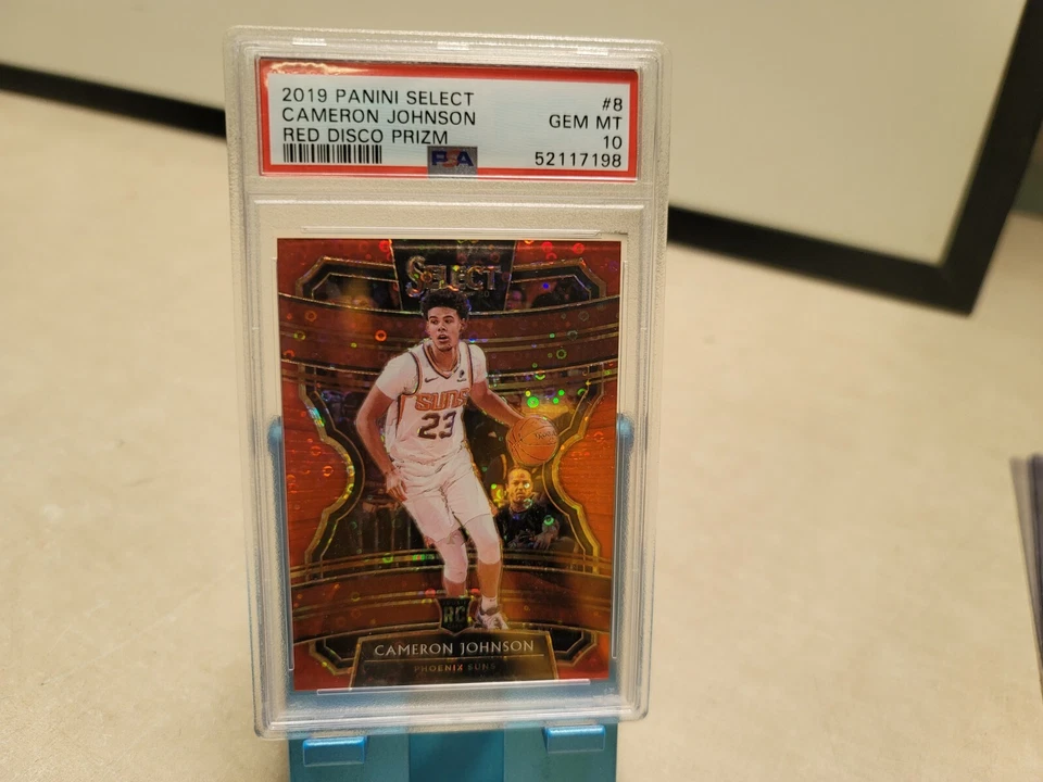 2019-20 Select CAMERON JOHNSON #8 Gem Mint PSA 10 Rookie RC Red Disco Prizm /49 - Image 1 of 4