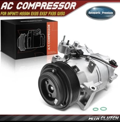 Compresor de aire acondicionado con embrague para Infiniti Nissan EX35 EX37 FX35 370Z G37 926001CB0A Foto 1 de 4