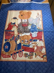 Daisy Kingdom Red Wagon Express 36” By 45” Quilt Panel - New - Picture 1 of 5