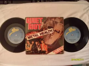 QUIET RIOT METAL HEALTH EPIC/PASHA RECORDS UK 2x7" VINYL SINGLES in P/G/SLEEVE - Picture 1 of 3