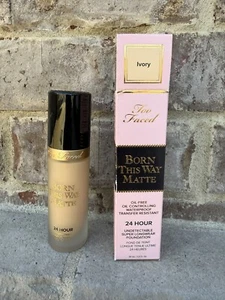 Too Faced Born This Way Longwear Matte Finish Foundation, Ivory, 1.0 Oz. BNIB - Picture 1 of 4