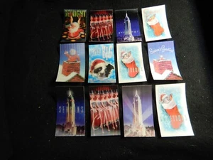 Vintage Posten Prisma linsenförmig 3D Flackern Neuheit Aufkleber Jahreszeiten Grüße - Bild 1 von 13