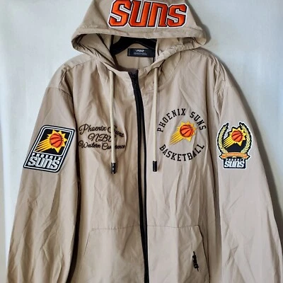 Chaqueta con Capucha Phoenix Suns Pro Estándar Beige Cremallera Completa Hombres Grande Nueva con Etiquetas Cremallera Rota  Foto 1 de 4