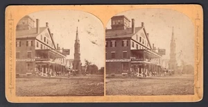 USA Keene NH 1872 Street View, Stereoview Photo by JA French. Julius N Morse - Bild 1 von 2