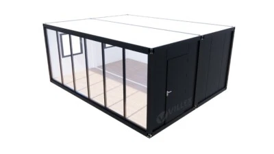 Bürocontainer - 6,0 m x 4,8 m Doppelanlage Villex - mit Elektrik – NEU! - Bild 1 von 4