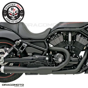 2007 Harley VRSCAW 1130 V-Rod Complete System BASSANI Road Rage Black 1V22JB - Picture 1 of 4