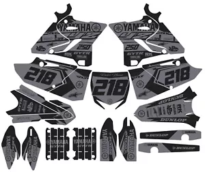 Graphics for YAMAHA YZ 250 YZ250 2015 2016 2017 2018 2019 2020 Gray Grey - Foto 1 di 1