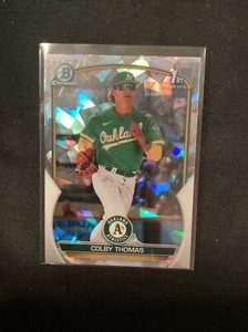 2023 Bowman Chrome Colby Thomas #BCP-32 1st Atomic Refractor.        EN8