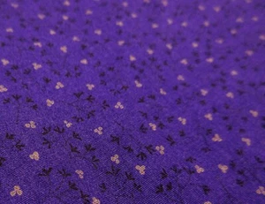 2+ yds Quilting Cotton Fabric Tiny Specks Hearts Shapes Dark Purple 227 - Picture 1 of 4