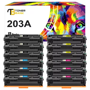12x Toner Kompatibel Für HP CF540A 203A MFP M281FDW M254NW MFP M281FDN - Bild 1 von 11
