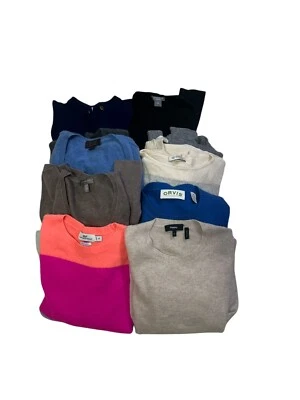 Lot of 15 100% Cashmere Sweaters Upcycle Craft Cutters 7 Pounds - Image 1 of 4