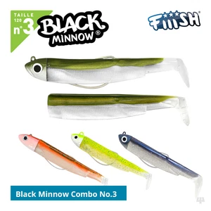 Fiiish Black Minnow No.3 Lures Combo Pack - Bass Wrasse Pollock Cod Sea Trout - Picture 1 of 19