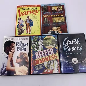 DVD Lot Of Jimmy Stewart Sidney Poitier Shelley Winters Reefer Madness - Foto 1 di 5