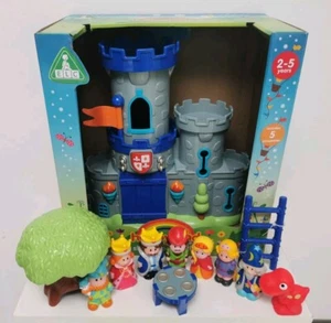 ELC Happyland Sherwood Forest Castle Original Box - Figures-Tree-Ladder-Dragon - Picture 1 of 16