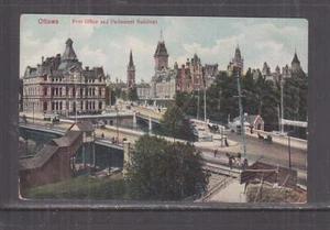 CANADA, OTTAWA, ONTARIO, POST OFFICE & PARLIAMENT BUILDINGS, c1910 ppc., unused. - Picture 1 of 1