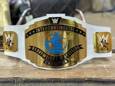 Cinturón réplica de campeonato intercontinental de peso pesado lucha libre blanco 2MM Foto 1 de 4