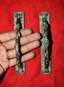 Brass Antique Devil's ivy Plant Design Handmade Bar Pull Front Door Handle A16 - Picture 1 of 4