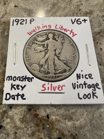 1921P Walking Liberty Half Dollar VG+ 🔥🔥Monster Key Date🔥Nice Vintage Look🔥 Cover