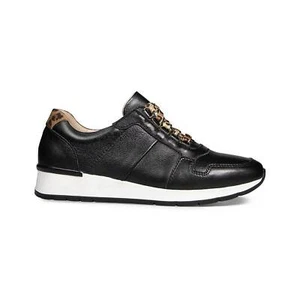 Entrenadores con cordones de cuero negro Van Dal Reydon 3317 1001 para dama - Imagen 1 de 11