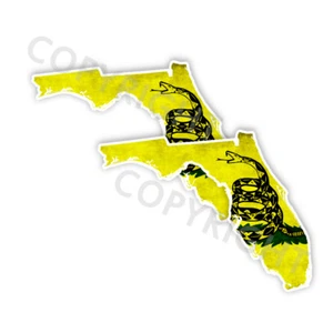 Calcomanía Dont Tread on Me pegatinas de vinilo del estado de Florida - varios tamaños de angustia - Imagen 1 de 1