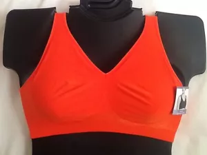 NWT Catherine's Wirefree Bralette No Wire Seamless ORANGE 38 C D DD DDD New - Picture 1 of 12