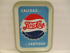  1940's  Pepsi Cola double dot Spanish  advertising tin tray Calidad Cantidad