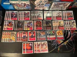 Digimon Red Gamma/Shoutmon dx Deck Includes 2x Dice, 2x Memory, & Leather DeckB! - Picture 1 of 8