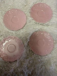 Tazas de té y platos de té American Atelier con borde rosa vieira - Imagen 1 de 6