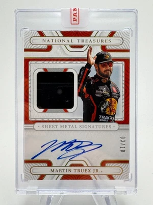 2022 National Treasures MARTIN TRUEX JR. Gold Sheet Metal Signatures Auto /10 - Image 1 of 2