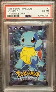 1999 Pokemon Topps Movie Die-Cut Squirtle #7 PSA 6 EX-MT Low POP - Bild 1 von 2