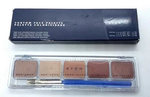 Avon Custom Face Palette Beiges & Browns 2 - Eye, 1 - Blush, 2 - Lip, 1 - Brush - Picture 1 of 2