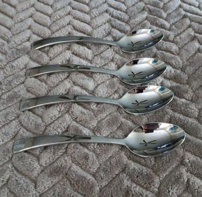Lote de 4 cucharas de mesa Pottery Bar Arc acero inoxidable 18/8 hechas en Corea Foto 1 de 4