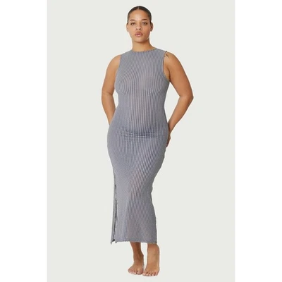 Vestido midi Second Skin de Find Me Now Addison Seersucker en gris pizarra talla: M/L Foto 1 de 4