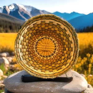 Früher polychromer Weidenkorb Hopi dritte Mesa Nancy Lalawyma 11 Zoll um 1930 - Bild 1 von 11