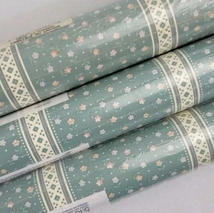 Vintage Sunworthy Wallpaper 41720 Lot Of 3 Rolls Floral 55.4 SQ.FT Per Roll - Picture 1 of 15