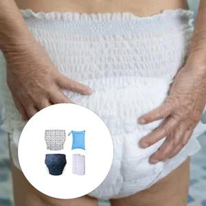 Adult Diaper Cover Washable Incontinence Underwear Waterproofs Underwear Unisex - Picture 1 of 18