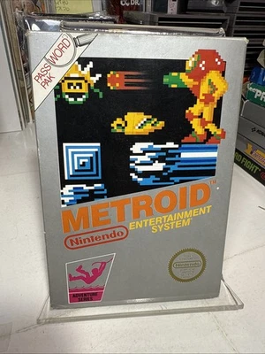 Metroid 1985 Nintendo NES jogo CIB testado Rev A redondo SOQ HANGTAB 5 carrinho de parafuso - Imagem 1 de 4