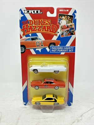 RARE VTG ERTL The Dukes of Hazzard County Hot Pursuit Set Three Pack Daisy's Car - Image 1 of 4