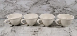 Homer Laughlin Best China White Carolyn Coffee Cup Scalloped Rim / Set Of 4 - Picture 1 of 5