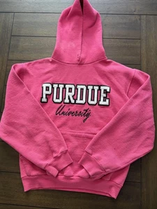 Purdue Boilermakers Sweatshirt Womens Small Pink NCAA Basketball Russell Hoodie - Picture 1 of 10
