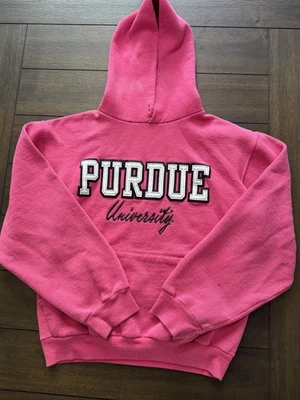 Purdue Boilermakers Sweatshirt Womens Small Pink NCAA Basketball Russell Hoodie - Image 1 of 4