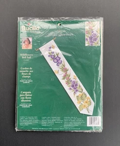 2003 BUCILLA Cross Stitch Kit #43277 WILDFLOWERS BELL PULL 5”x20.5” - Bild 1 von 3