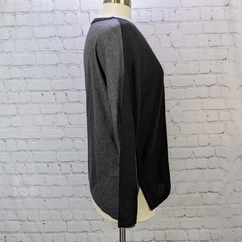 Suéter Heather by Bordeaux Mujer Relajado Talla Pequeña Negro y Gris Manga Larga Foto 1 de 4
